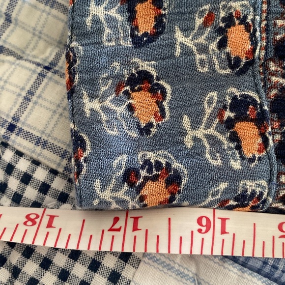 Free People Caravan Block Print Button Front Blouse Top S - Picture 11 of 12